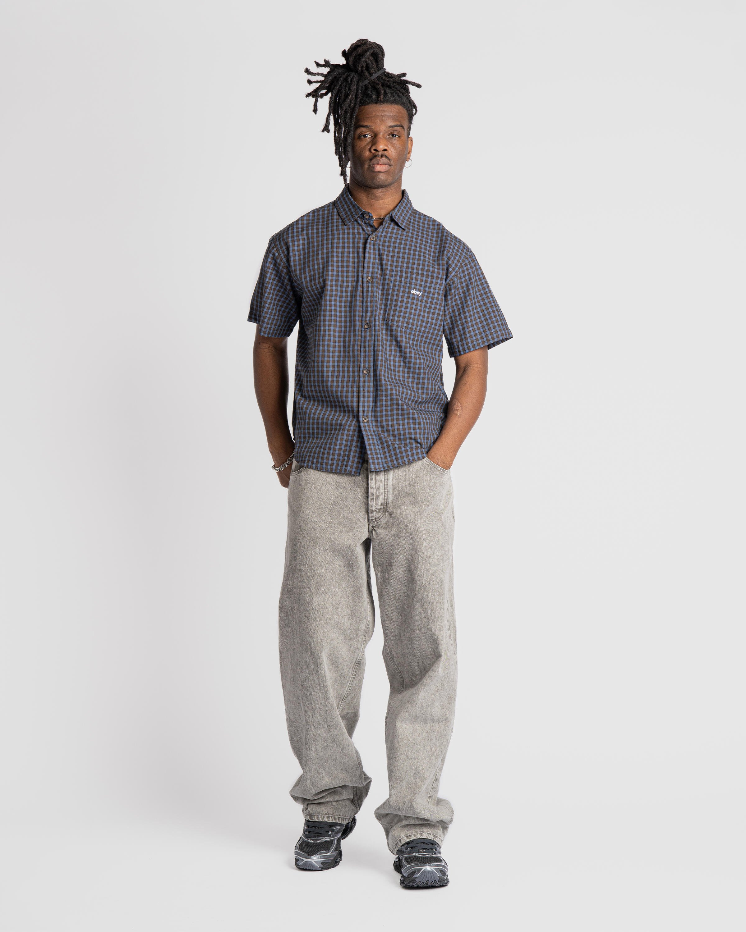 Obey BIGWIG OTIS WOVEN SHIRT | 181210426-DBM | AFEW STORE Obey BIGWIG OTIS WOVEN SHIRT | 181210426-DBM | AFEW STORE